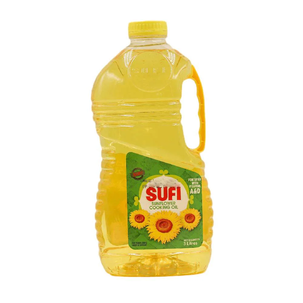 SUFI SUNFLOWER COOKING OIL BOTTLE 3 LTR