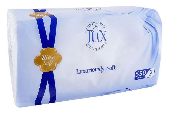 Tux Ultra Soft Premium Tissue, 550 x2-Ply