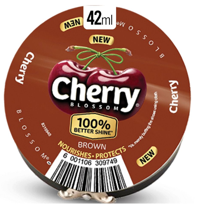 Cherry Blossom Dark Tan Shoe Polish, 42ml