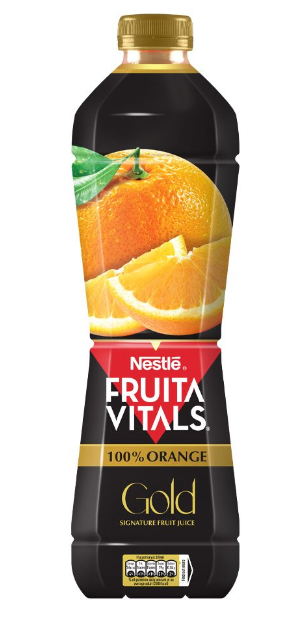 Nestle Fruita Vitals 100% Orange Juice, 1 Liter