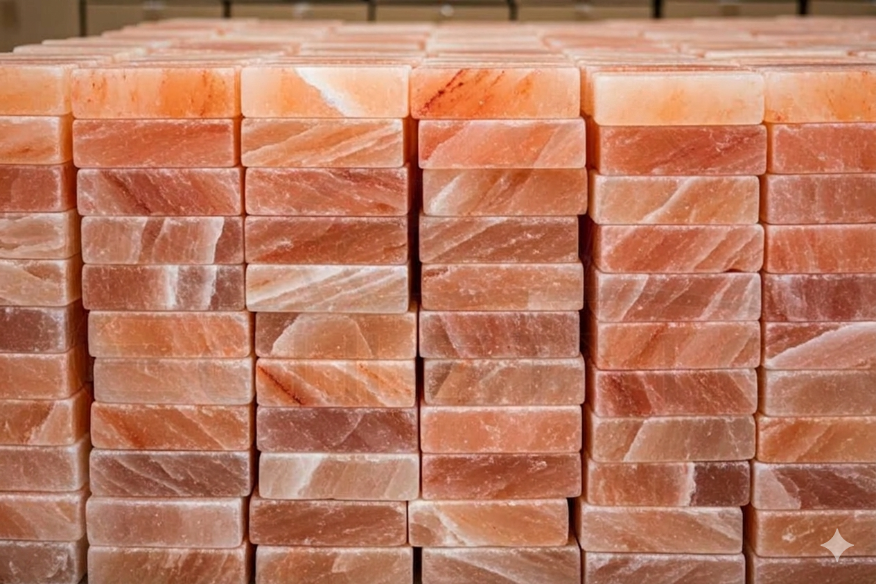 Himalayan Pink Salt Tiles 8 x 4 x 1 | Pack of 10  Brick weights 2.5 lbs