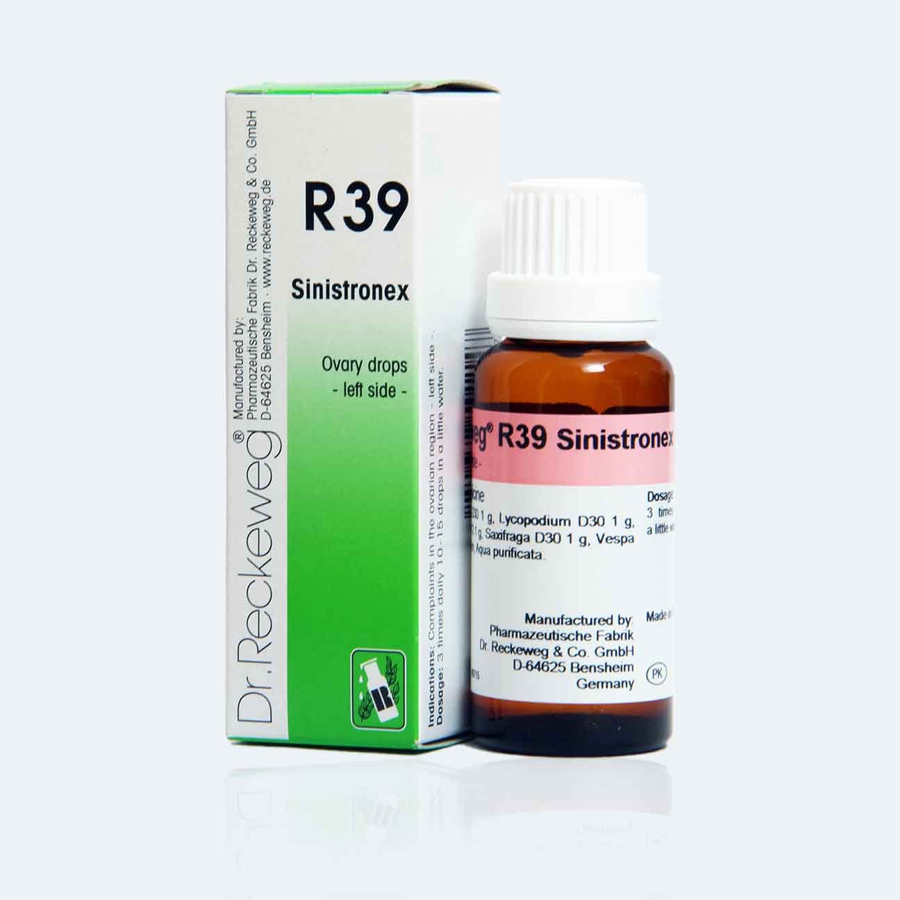Dr. Reckeweg R39 Ovary Drops (left side) - بیضہ دانی کے قطرے (بائیں طرف)