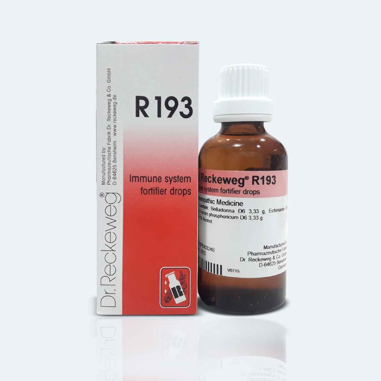 Dr. Reckeweg R193 Immune System Fortifier Drops مدافعتی نظام کو مضبوط کرنے والے قطرے