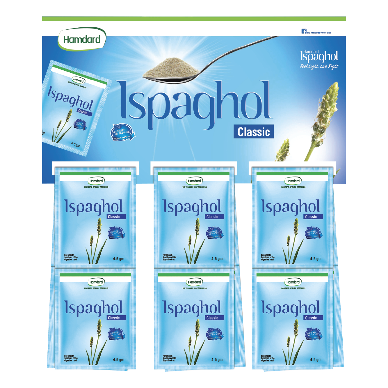Hamdard Ispaghol Classic - Hanger 24 SACHETS