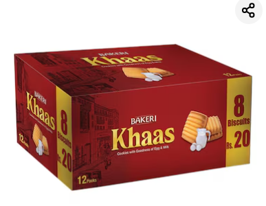 LU Bakery Khaas Biscuits (Bar Pack) 12 Pcs