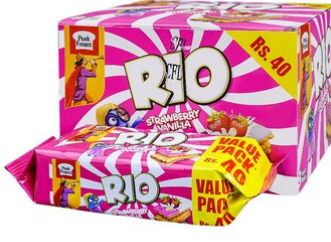 PF Rio Strawberry Vanila Half Roll (Pack Of 8)
