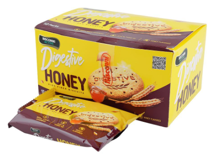 Bisconni Digestive Honey High Fiber Biscuits, 30g, 1-Pack